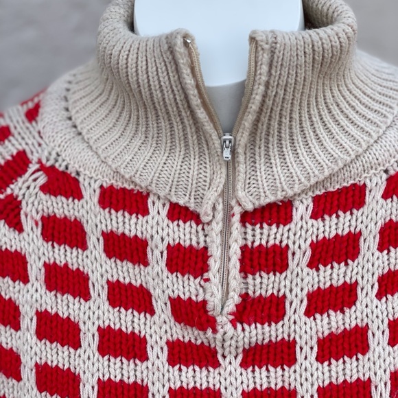 Vintage 1970’s checkerboard sweater made in Japan - Picture 4 of 9